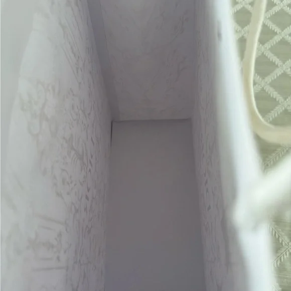 Dior White and Gold Ornate Design Bag